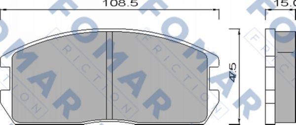 FOMAR Friction FO 439581 - Bremžu uzliku kompl., Disku bremzes autospares.lv