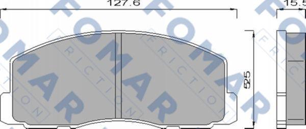 FOMAR Friction FO 439681 - Bremžu uzliku kompl., Disku bremzes www.autospares.lv