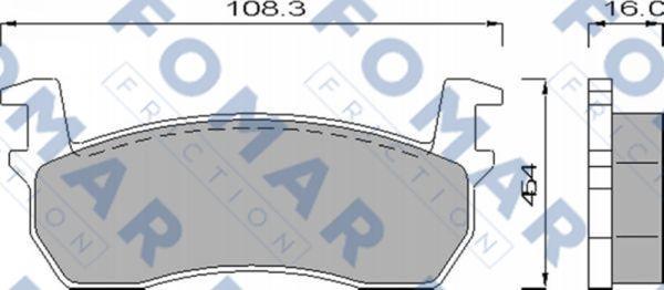 FOMAR Friction FO 434581 - Bremžu uzliku kompl., Disku bremzes www.autospares.lv