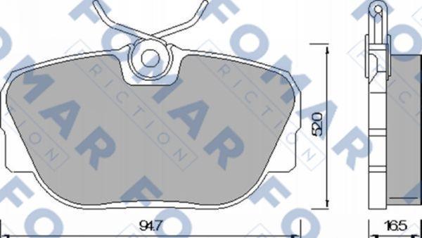 FOMAR Friction FO 434281 - Bremžu uzliku kompl., Disku bremzes www.autospares.lv