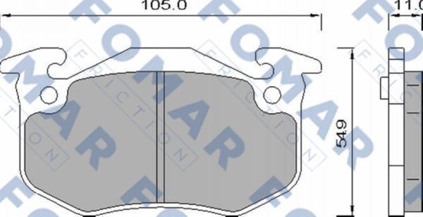 FOMAR Friction FO 435881 - Brake Pad Set, disc brake www.autospares.lv