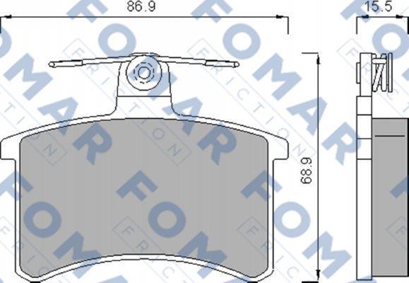 FOMAR Friction FO 436981 - Bremžu uzliku kompl., Disku bremzes autospares.lv