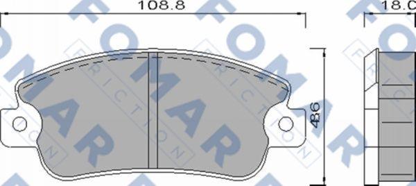 FOMAR Friction FO 436181 - Bremžu uzliku kompl., Disku bremzes autospares.lv