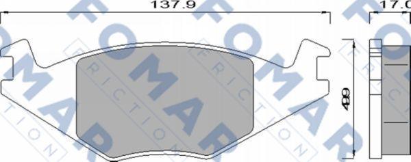 FOMAR Friction FO 436881 - Brake Pad Set, disc brake www.autospares.lv