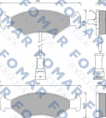 FOMAR Friction FO 431181 - Bremžu uzliku kompl., Disku bremzes www.autospares.lv