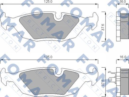 FOMAR Friction FO 438181 - Brake Pad Set, disc brake www.autospares.lv