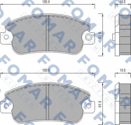 FOMAR Friction FO 433481 - Bremžu uzliku kompl., Disku bremzes autospares.lv