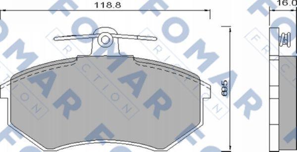 FOMAR Friction FO 433281 - Bremžu uzliku kompl., Disku bremzes www.autospares.lv