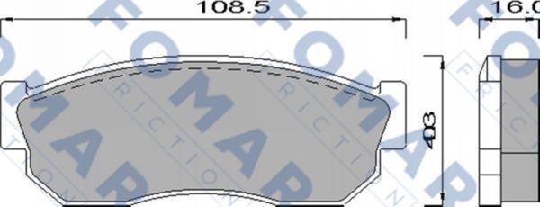 FOMAR Friction FO 432181 - Bremžu uzliku kompl., Disku bremzes www.autospares.lv