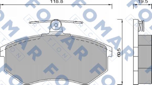 FOMAR Friction FO 432781 - Brake Pad Set, disc brake www.autospares.lv