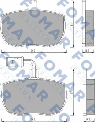 FOMAR Friction FO 437881 - Bremžu uzliku kompl., Disku bremzes autospares.lv