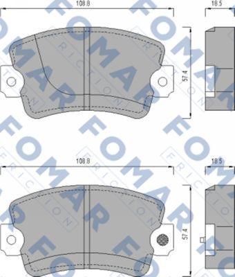 FOMAR Friction FO 429081 - Bremžu uzliku kompl., Disku bremzes www.autospares.lv