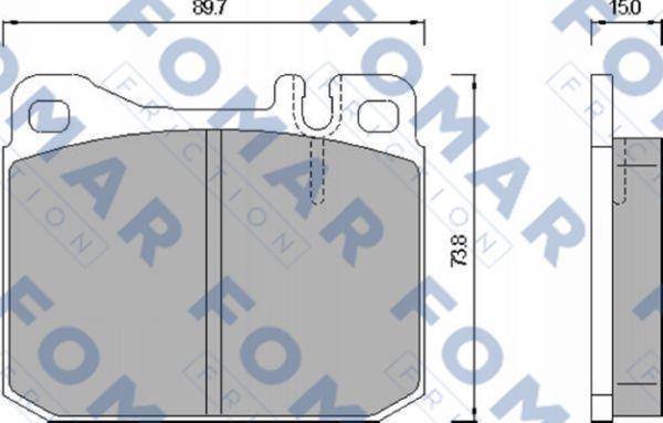 FOMAR Friction FO 424281 - Bremžu uzliku kompl., Disku bremzes www.autospares.lv