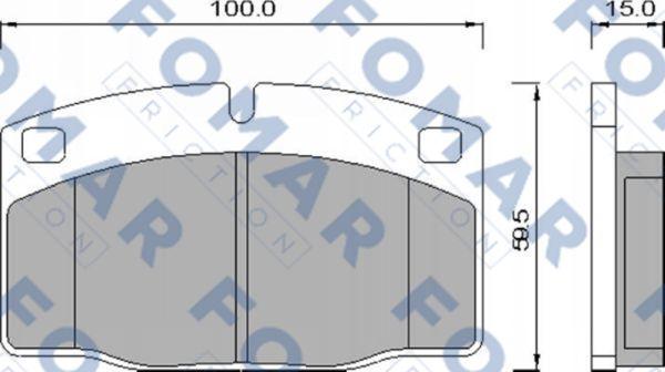 FOMAR Friction FO 426981 - Тормозные колодки, дисковые, комплект www.autospares.lv