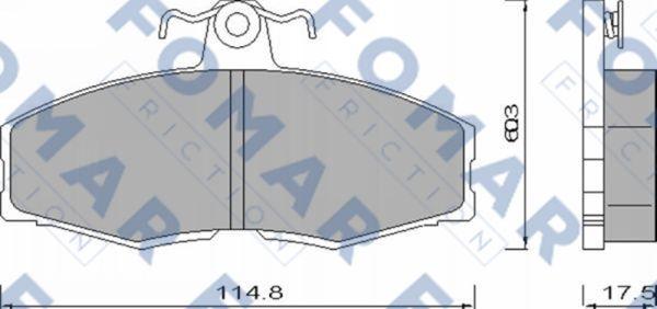 FOMAR Friction FO 420481 - Brake Pad Set, disc brake www.autospares.lv