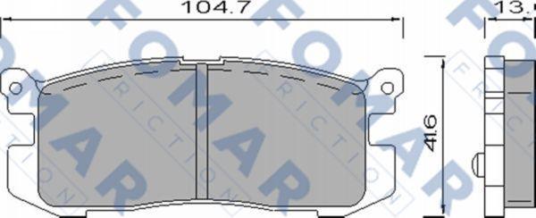 FOMAR Friction FO 420581 - Bremžu uzliku kompl., Disku bremzes www.autospares.lv