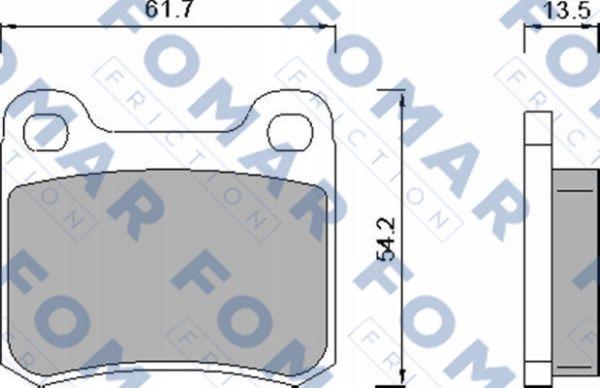 FOMAR Friction FO 421381 - Brake Pad Set, disc brake www.autospares.lv