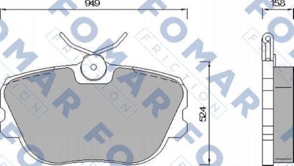 FOMAR Friction FO 422981 - Bremžu uzliku kompl., Disku bremzes www.autospares.lv