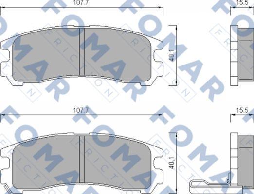 FOMAR Friction FO 479481 - Bremžu uzliku kompl., Disku bremzes www.autospares.lv