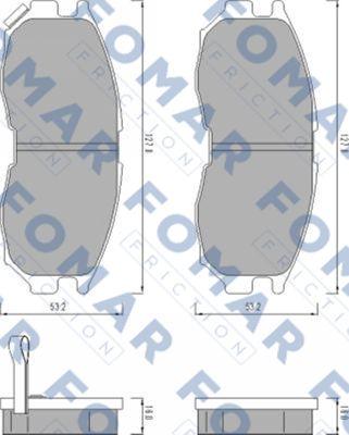 FOMAR Friction FO 479181 - Тормозные колодки, дисковые, комплект www.autospares.lv