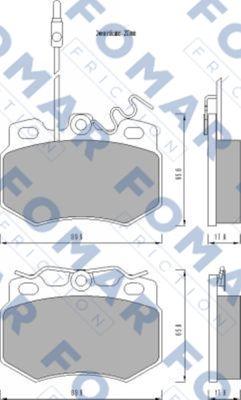 FOMAR Friction FO 474481 - Bremžu uzliku kompl., Disku bremzes autospares.lv