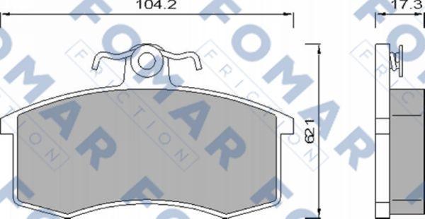 FOMAR Friction FO 474381 - Bremžu uzliku kompl., Disku bremzes www.autospares.lv