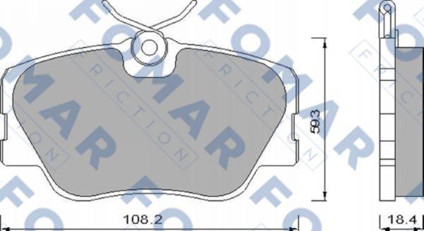 FOMAR Friction FO 474281 - Bremžu uzliku kompl., Disku bremzes www.autospares.lv