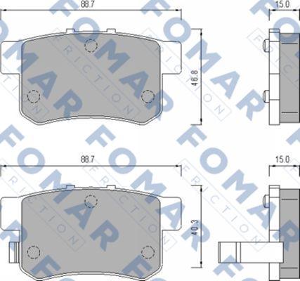 FOMAR Friction FO 475181 - Bremžu uzliku kompl., Disku bremzes www.autospares.lv