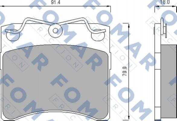 FOMAR Friction FO 476381 - Bremžu uzliku kompl., Disku bremzes www.autospares.lv