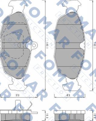 FOMAR Friction FO 470081 - Bremžu uzliku kompl., Disku bremzes autospares.lv