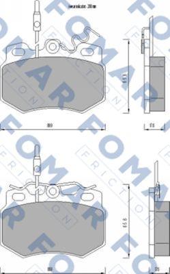 FOMAR Friction FO 470281 - Bremžu uzliku kompl., Disku bremzes autospares.lv