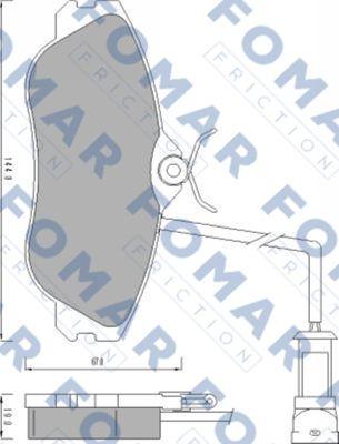 FOMAR Friction FO 471781 - Bremžu uzliku kompl., Disku bremzes autospares.lv