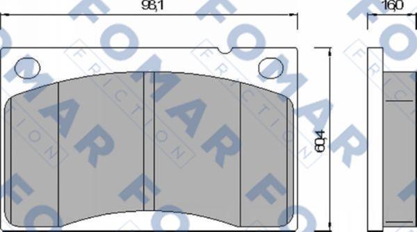 FOMAR Friction FO 478487 - Bremžu uzliku kompl., Disku bremzes www.autospares.lv