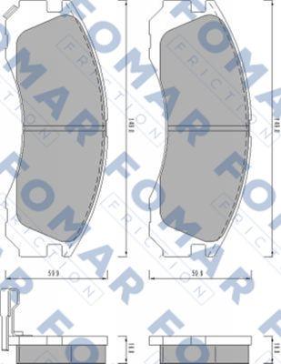 FOMAR Friction FO 478081 - Brake Pad Set, disc brake www.autospares.lv