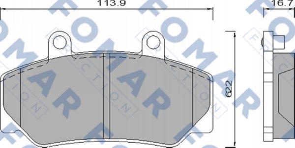 FOMAR Friction FO 473981 - Тормозные колодки, дисковые, комплект www.autospares.lv