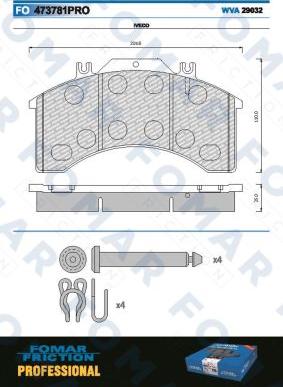 FOMAR Friction FO 473781 - Bremžu uzliku kompl., Disku bremzes www.autospares.lv