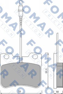 FOMAR Friction FO 472981 - Bremžu uzliku kompl., Disku bremzes www.autospares.lv