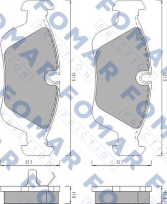 FOMAR Friction FO 472081 - Bremžu uzliku kompl., Disku bremzes www.autospares.lv