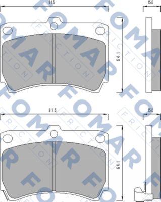 FOMAR Friction FO 477481 - Bremžu uzliku kompl., Disku bremzes autospares.lv