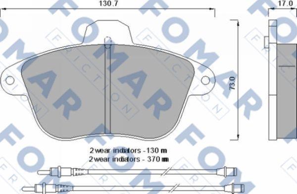 FOMAR Friction FO 593481 - Bremžu uzliku kompl., Disku bremzes www.autospares.lv