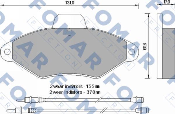 FOMAR Friction FO 592481 - Bremžu uzliku kompl., Disku bremzes www.autospares.lv