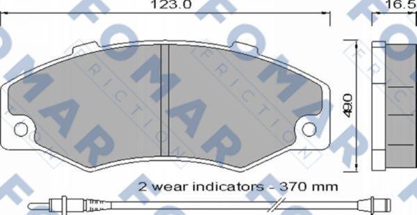 FOMAR Friction FO 546881 - Bremžu uzliku kompl., Disku bremzes www.autospares.lv