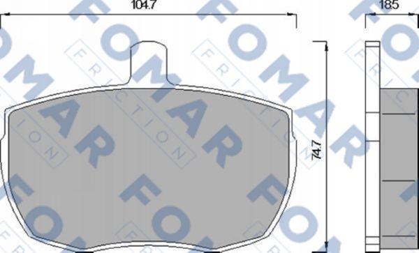 FOMAR Friction FO 543081 - Bremžu uzliku kompl., Disku bremzes autospares.lv