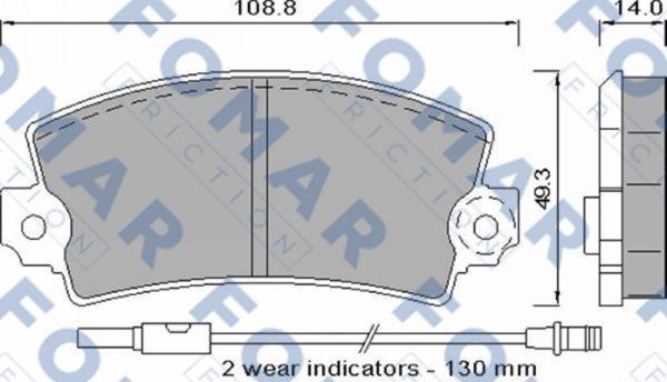 FOMAR Friction FO 573081 - Bremžu uzliku kompl., Disku bremzes autospares.lv