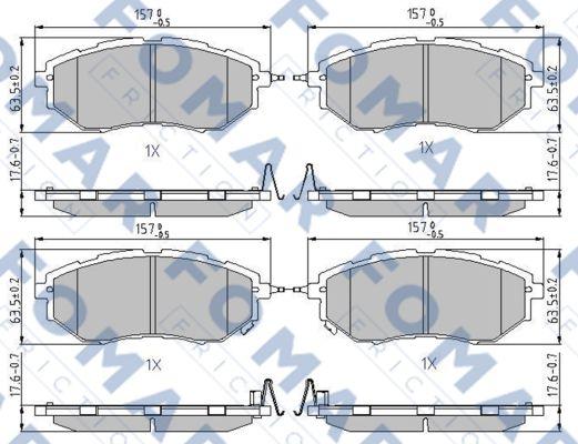 FOMAR Friction FO 699581 - Bremžu uzliku kompl., Disku bremzes www.autospares.lv