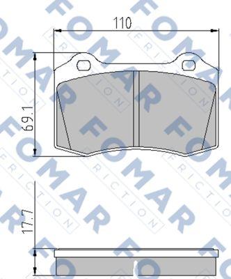 FOMAR Friction FO 699184 - Bremžu uzliku kompl., Disku bremzes www.autospares.lv