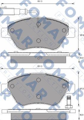 FOMAR Friction FO 694081 - Bremžu uzliku kompl., Disku bremzes www.autospares.lv