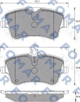 FOMAR Friction FO 690581 - Bremžu uzliku kompl., Disku bremzes www.autospares.lv