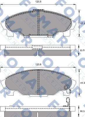 FOMAR Friction FO 691481 - Bremžu uzliku kompl., Disku bremzes www.autospares.lv