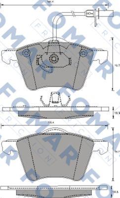 FOMAR Friction FO 691281 - Тормозные колодки, дисковые, комплект www.autospares.lv